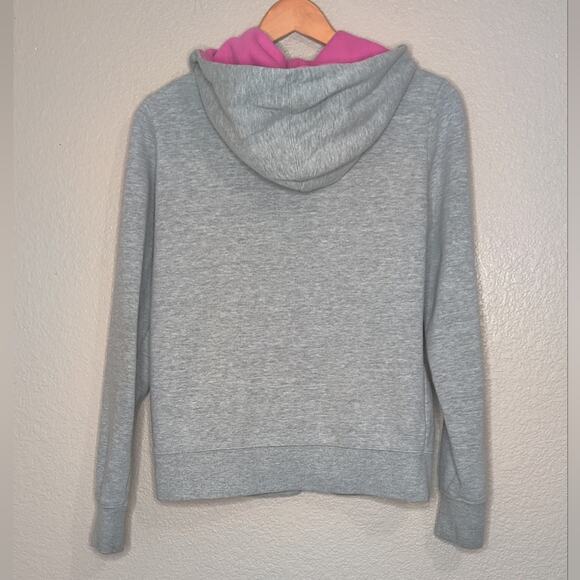 The‎ North Face Ladies Grey Zip Up Hoodie with Pink and Multicolor Graphic Small - Picture 6 of 12
